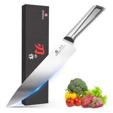 imarku 8-inch Japanese chef knife with one-piece stainless steel handle