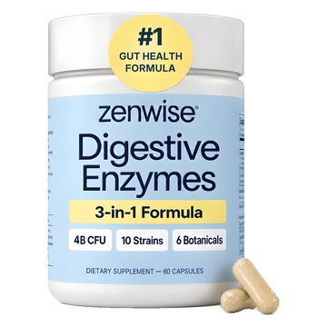 Zenwise digestive enzymes with probiotics bottle